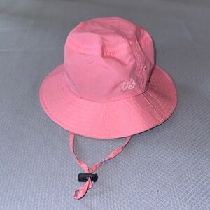 Kids Pink Bucket Hat with Chin Strap